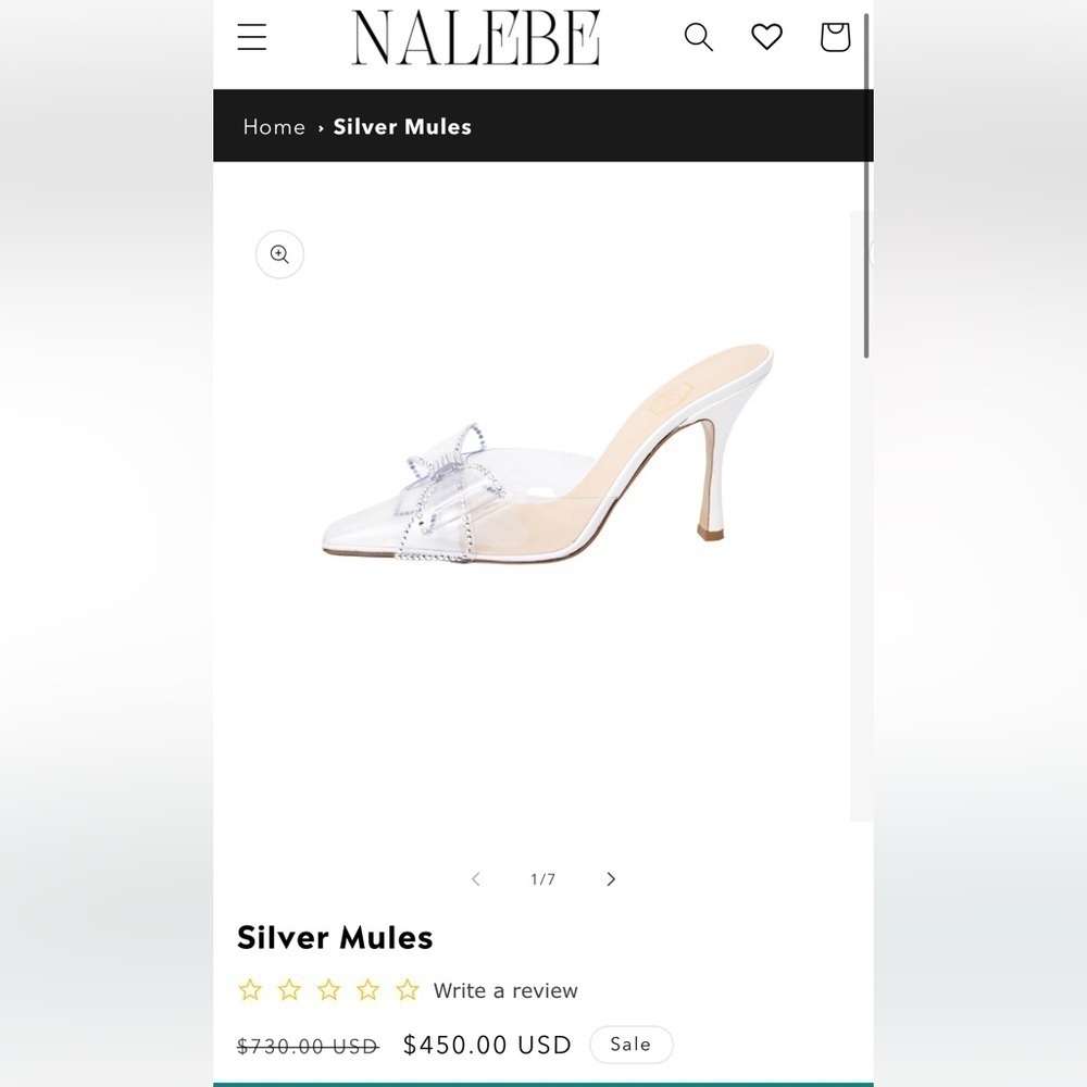 Nalebe by Amina Means - Dimante Mule PVC - Clear - Picture 14 of 14